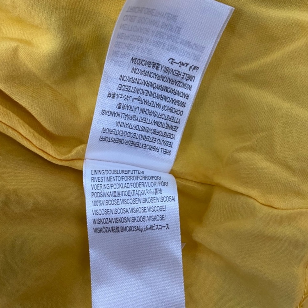 NWOT FARM Rio Summer Garden Maxi Yellow Plunging V-neck Long Sleeves dress Sz L - Picture 15 of 16